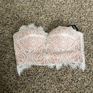 Nasty Gal Lace Bandeau Crop Top